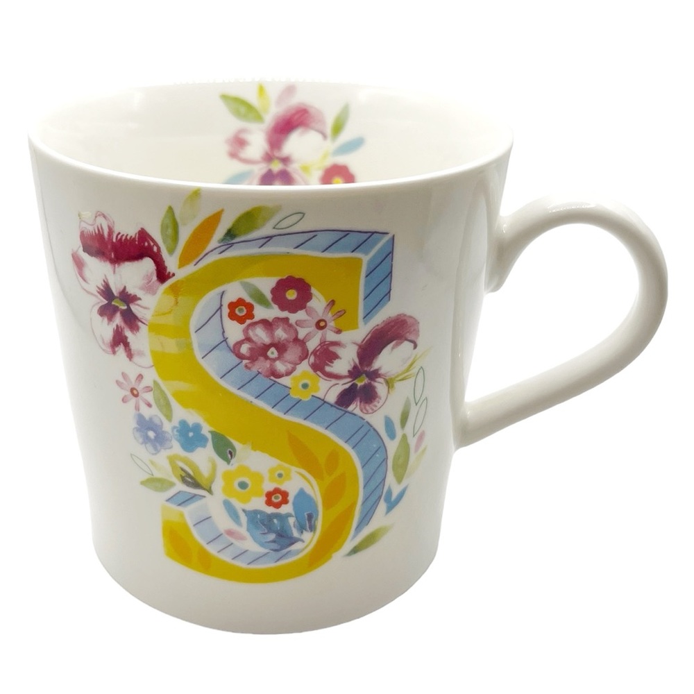 PC Floral Monogram “S” Mug